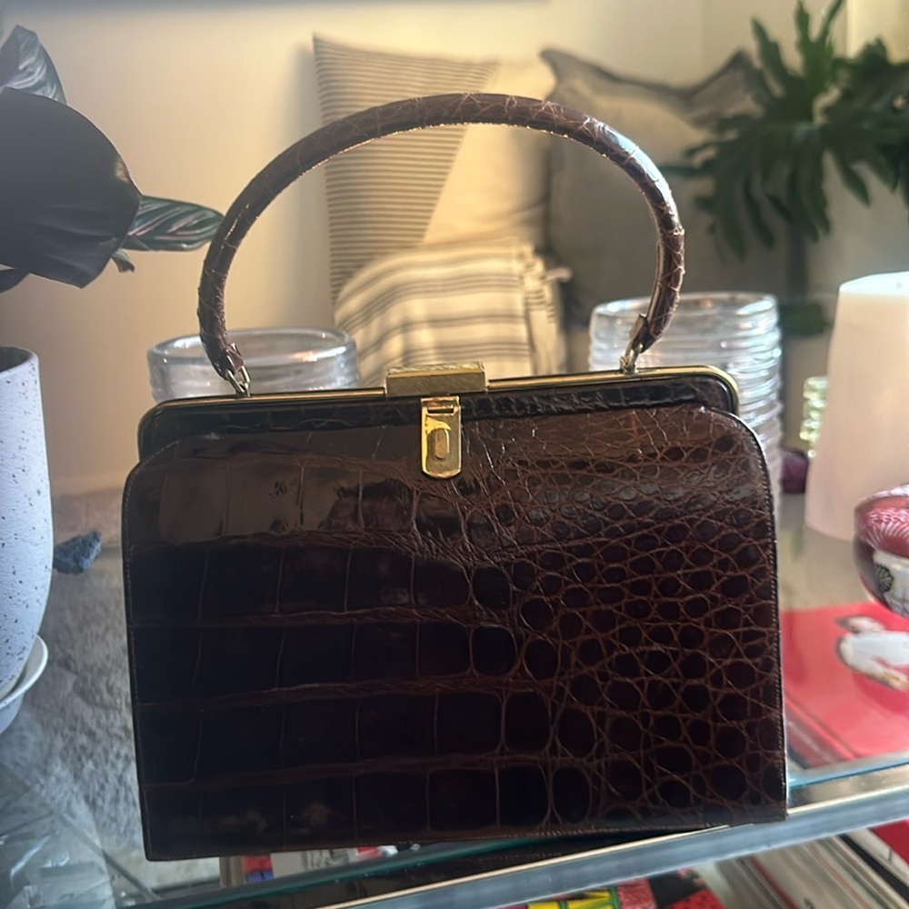 Bellstone Croc top handle bag